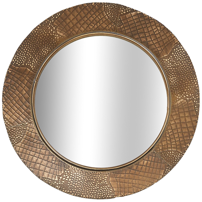 Круглое зеркало Rafferty Round Brass Mirror Латунь Зеркало в Рязани | Loft Concept 
