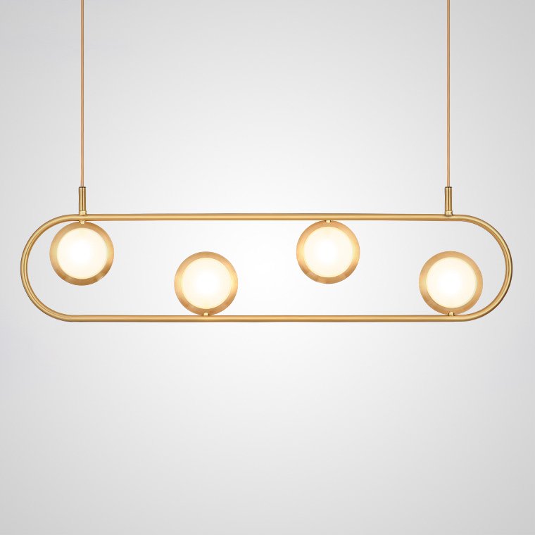 Люстра HOOP LED LONG Золотой Люстра HOOP LED LONG Золотой в Рязани | Loft Concept