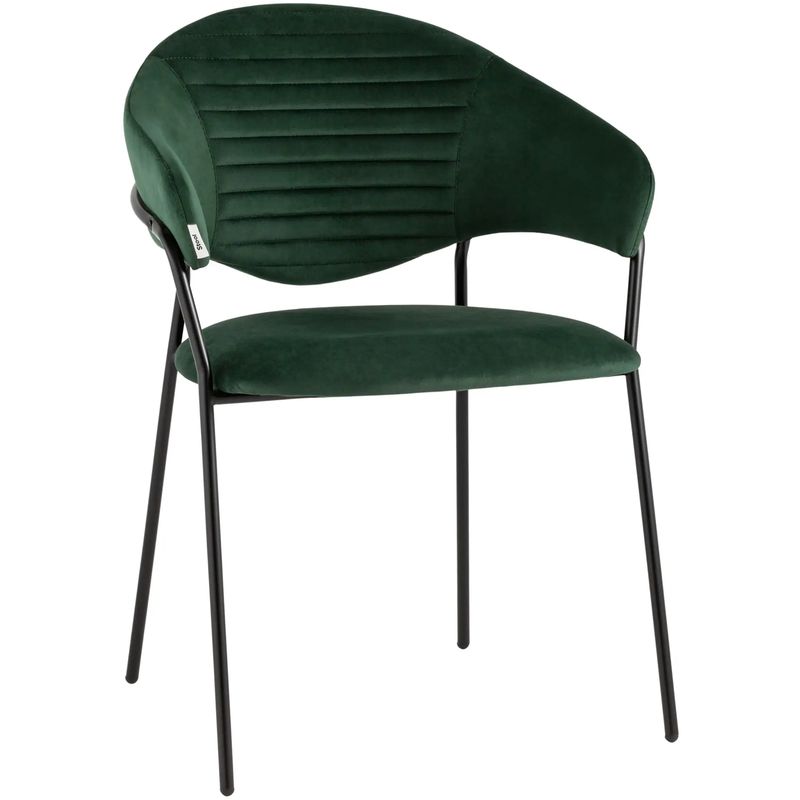 Стул Alexis Chair Зеленый Велюр Зеленый Черный Стул Alexis Chair Зеленый Велюр Зеленый Черный в Рязани | Loft Concept