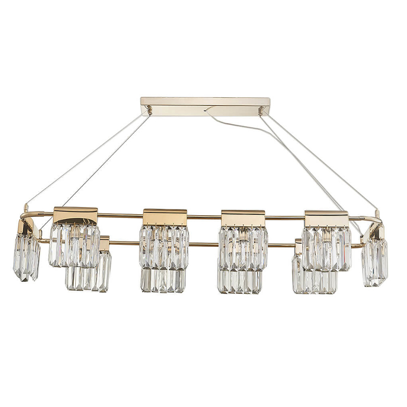 Люстра Crystal Pendants gold 10 Глянцевое золото Прозрачное Стекло Люстра Crystal Pendants gold 10 Глянцевое золото Прозрачное Стекло в Рязани | Loft Concept