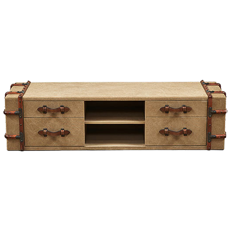 ТВ-тумба Suitcase TV stand Коричневый Бежевый ТВ-тумба Suitcase TV stand Коричневый Бежевый в Рязани | Loft Concept