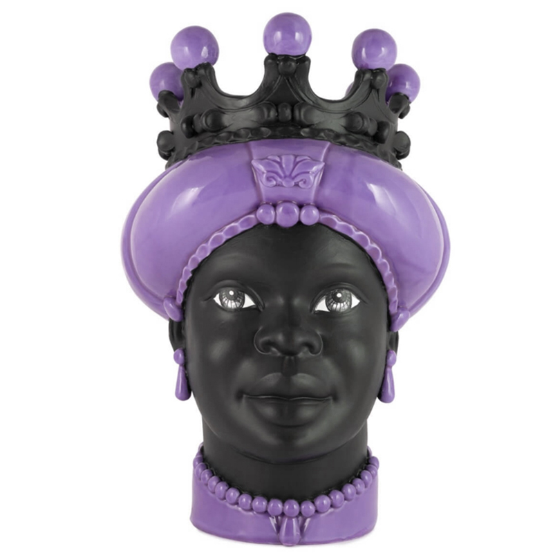 Ваза VASE MORO LADY CROWN DARK purple Черный Сиреневый Ваза VASE MORO LADY CROWN DARK purple Черный Сиреневый в Рязани | Loft Concept