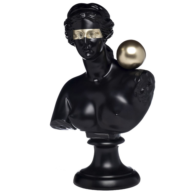Статуэтка Antique Bust woman Золотой Черный Статуэтка Antique Bust woman Золотой Черный в Рязани | Loft Concept