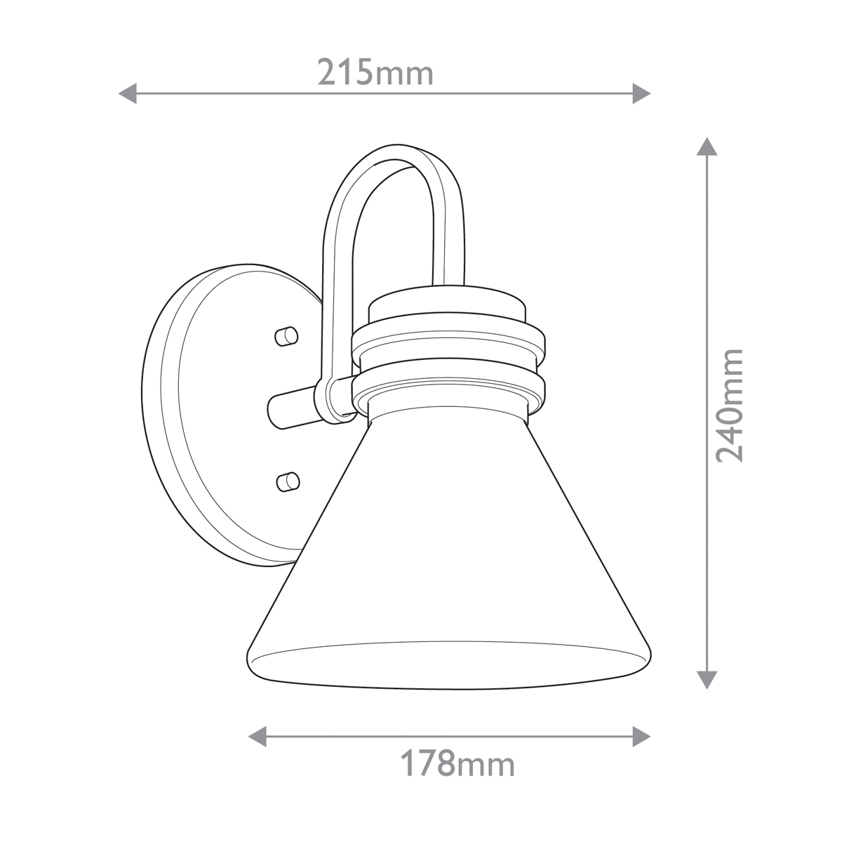 Бра с белым матовым плафоном в форме конуса Kichler в Рязани