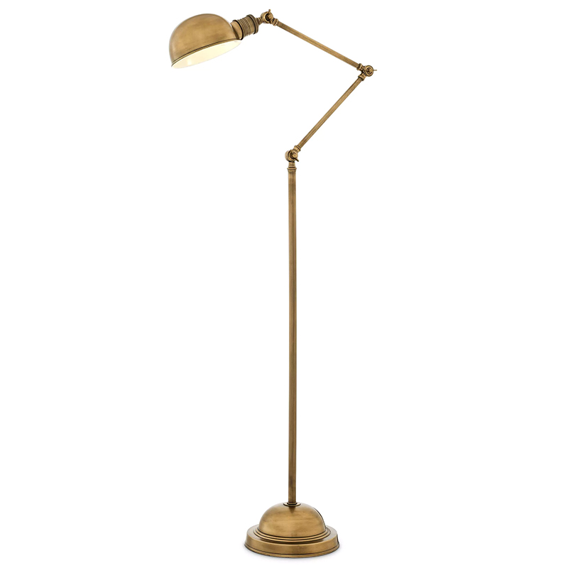 Торшер Eichholtz Floor Lamp Soho Brass Винтажная латунь Латунь Торшер Eichholtz Floor Lamp Soho Brass Винтажная латунь Латунь в Рязани | Loft Concept