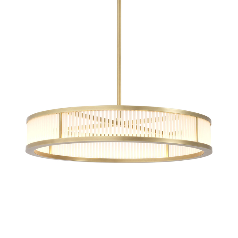Люстра Eichholtz Chandelier Thibaud S Brass Латунь Античная полированная Белое матовое стекло Люстра Eichholtz Chandelier Thibaud S Brass Латунь Античная полированная Белое матовое стекло в Рязани | Loft Concept