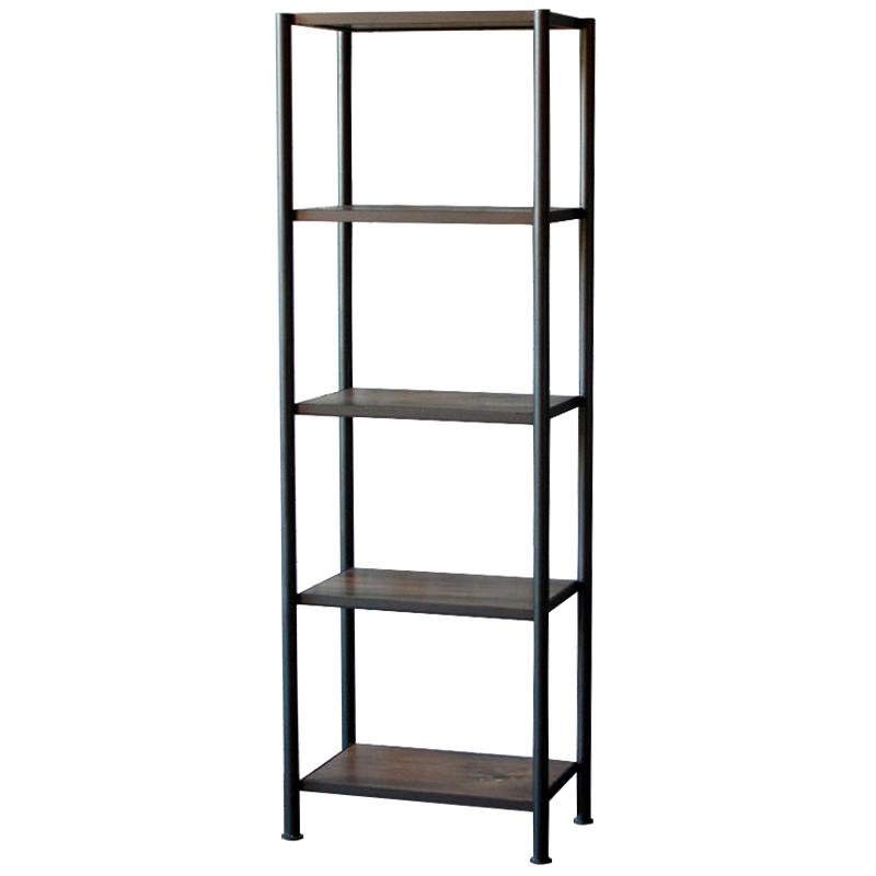 Стеллаж Keelan Industrial Metal Rust Rack Черный Коричневый Стеллаж Keelan Industrial Metal Rust Rack Черный Коричневый в Рязани | Loft Concept
