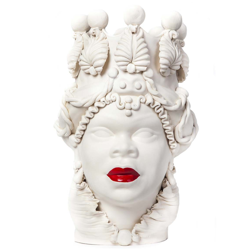 Ваза VASE MORO LADY LIPSTICK Белый Красный Ваза VASE MORO LADY LIPSTICK Белый Красный в Рязани | Loft Concept