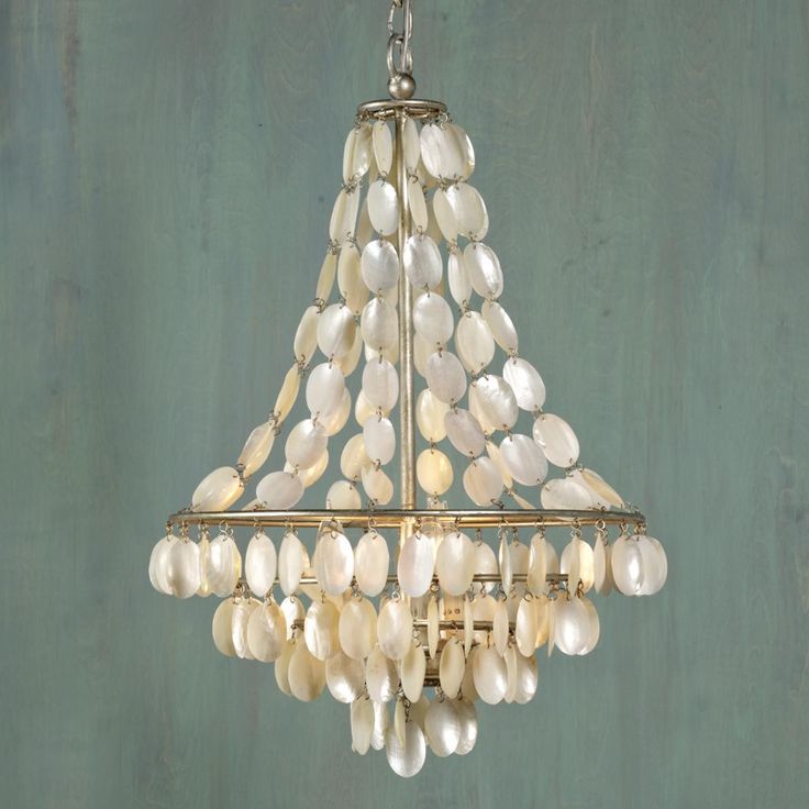 Подвесной светильник SHELL Classic Chandelier Белый Серебряный Подвесной светильник SHELL Classic Chandelier Белый Серебряный в Рязани | Loft Concept