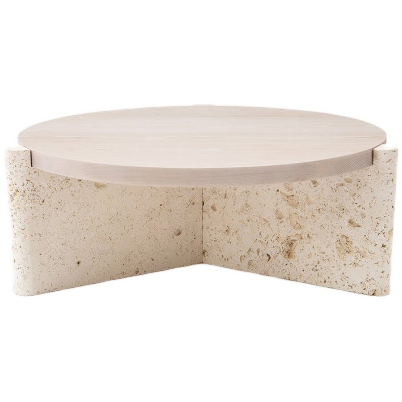 Кофейный стол Isla Travertine Coffee Table Бежевый в Рязани | Loft Concept 