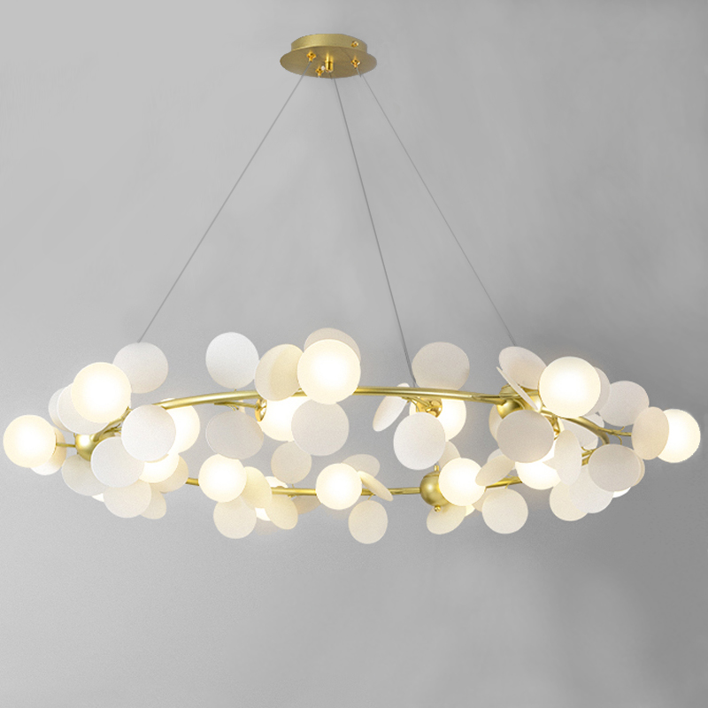 Люстра MATISSE Chandelier circle white Золотой Белый Люстра MATISSE Chandelier circle white Золотой Белый в Рязани | Loft Concept