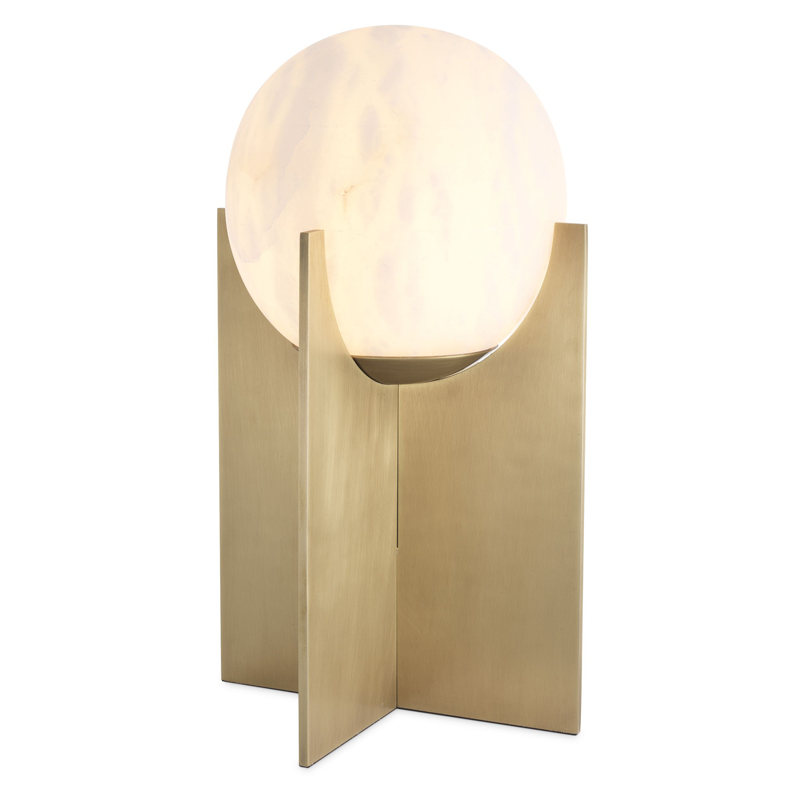 Настольная лампа Eichholtz Table Lamp Scorpios L Латунь Античная полированная Белый Настольная лампа Eichholtz Table Lamp Scorpios L Латунь Античная полированная Белый в Рязани | Loft Concept