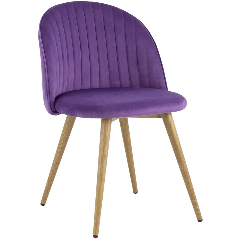 Стул Miruna Chair Лиловый Велюр Лиловый Древесина Стул Miruna Chair Лиловый Велюр Лиловый Древесина в Рязани | Loft Concept