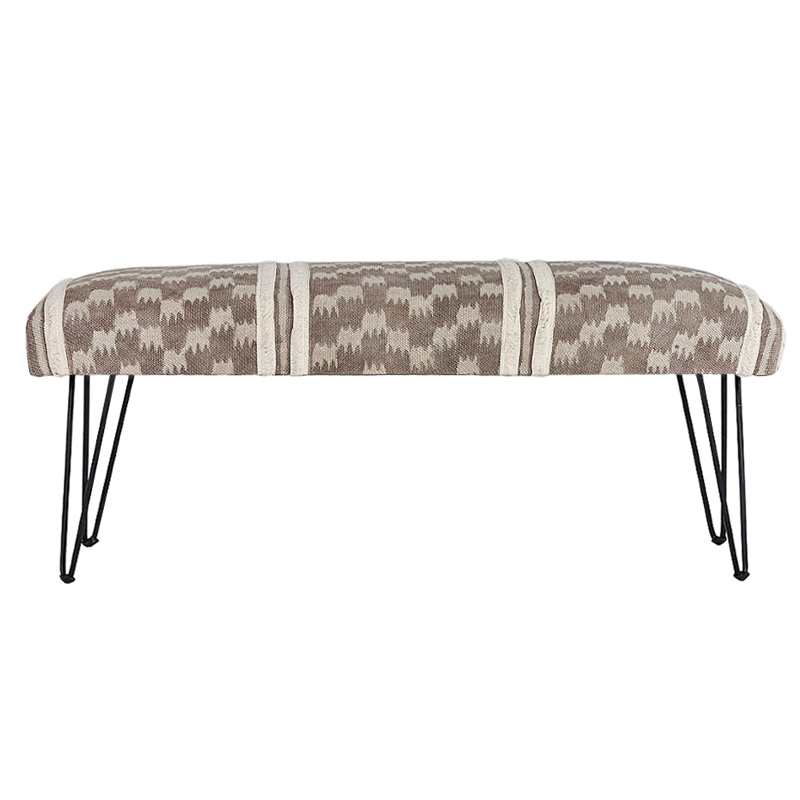 Оттоманка Beige Kilim Ornament Бежево-серый Оттоманка Beige Kilim Ornament Бежево-серый в Рязани | Loft Concept