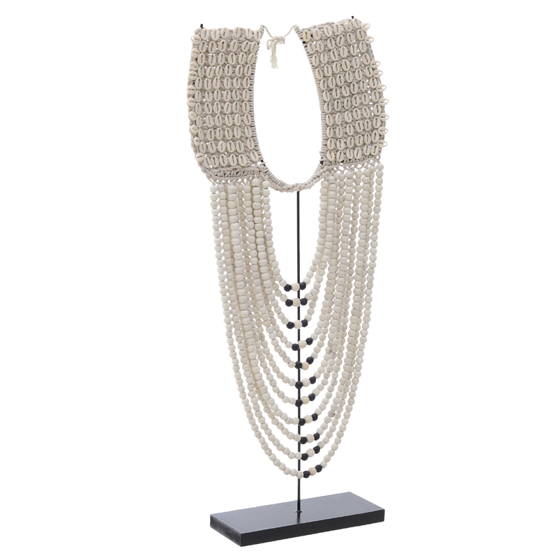 Этническое ожерелье на подставке Seashell Necklace Бежевый Черный в Рязани | Loft Concept 