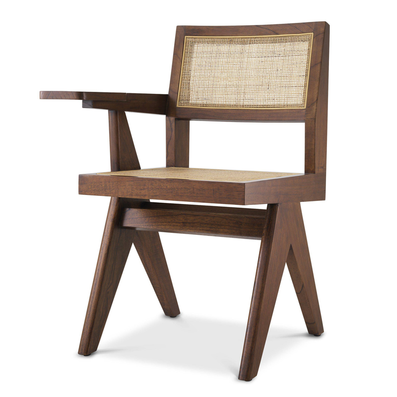 Стул Eichholtz Chair Niclas With Desk brown Бежевый Коричневый Стул Eichholtz Chair Niclas With Desk brown Бежевый Коричневый в Рязани | Loft Concept
