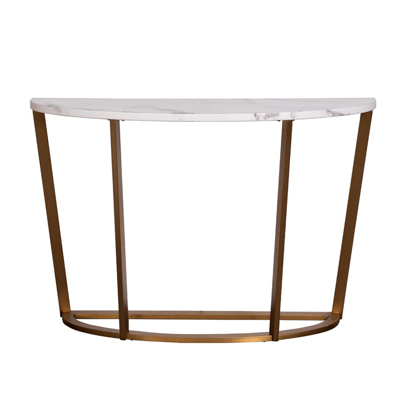 Консоль Carlo Console матовое золото Белый Мрамор Bianco Консоль Carlo Console матовое золото Белый Мрамор Bianco в Рязани | Loft Concept