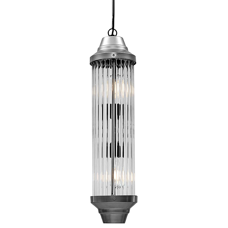 Подвесной светильник Transparent Tubes Pendant Хром Прозрачный Подвесной светильник Transparent Tubes Pendant Хром Прозрачный в Рязани | Loft Concept