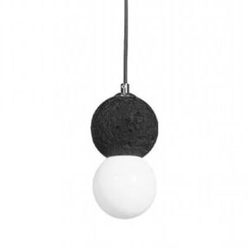 Светильник подвесной Sea foam Black диаметр 10 Белый Черный Светильник подвесной Sea foam Black диаметр 10 Белый Черный в Рязани | Loft Concept