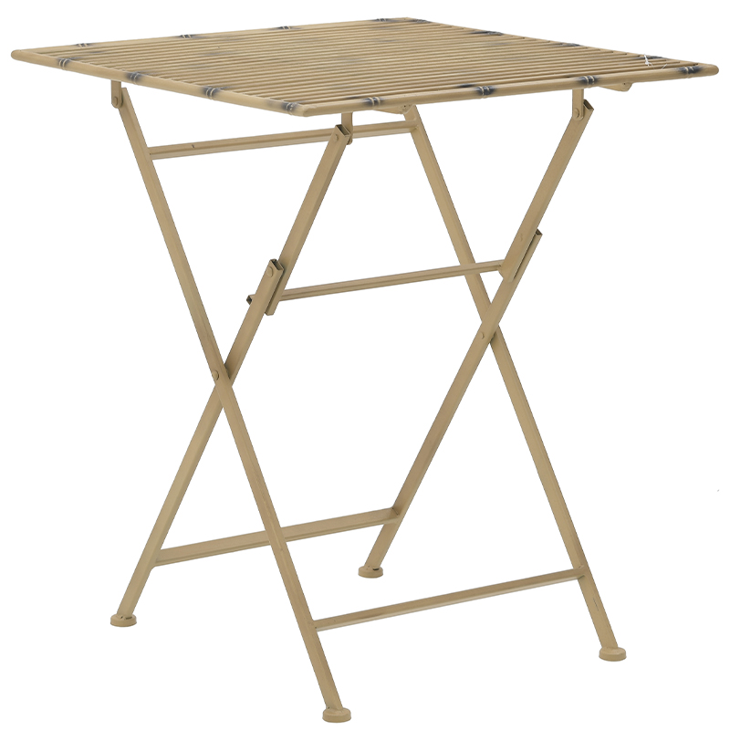 Приставной металлический складной стол Azra Metal Side Table Золотой в Рязани | Loft Concept 