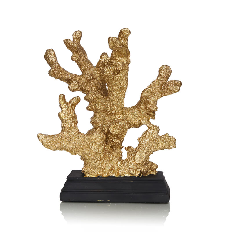 Статуэтка Golden Coral On A Stand Золотой Черный Статуэтка Golden Coral On A Stand Золотой Черный в Рязани | Loft Concept