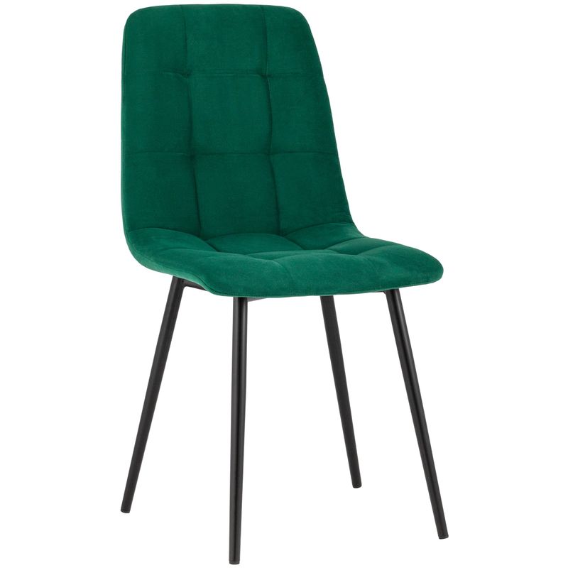 Стул NANCY S-2 Chair Изумрудный Велюр Изумрудный Черный Стул NANCY S-2 Chair Изумрудный Велюр Изумрудный Черный в Рязани | Loft Concept