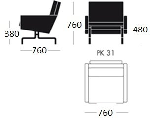 Кресло PK31 1 seat в Рязани