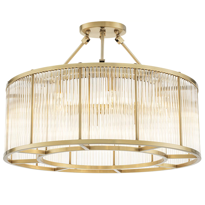 Потолочный светильник Eichholtz Ceiling Lamp Bernardi L Латунь Прозрачное Стекло Потолочный светильник Eichholtz Ceiling Lamp Bernardi L Латунь Прозрачное Стекло в Рязани | Loft Concept