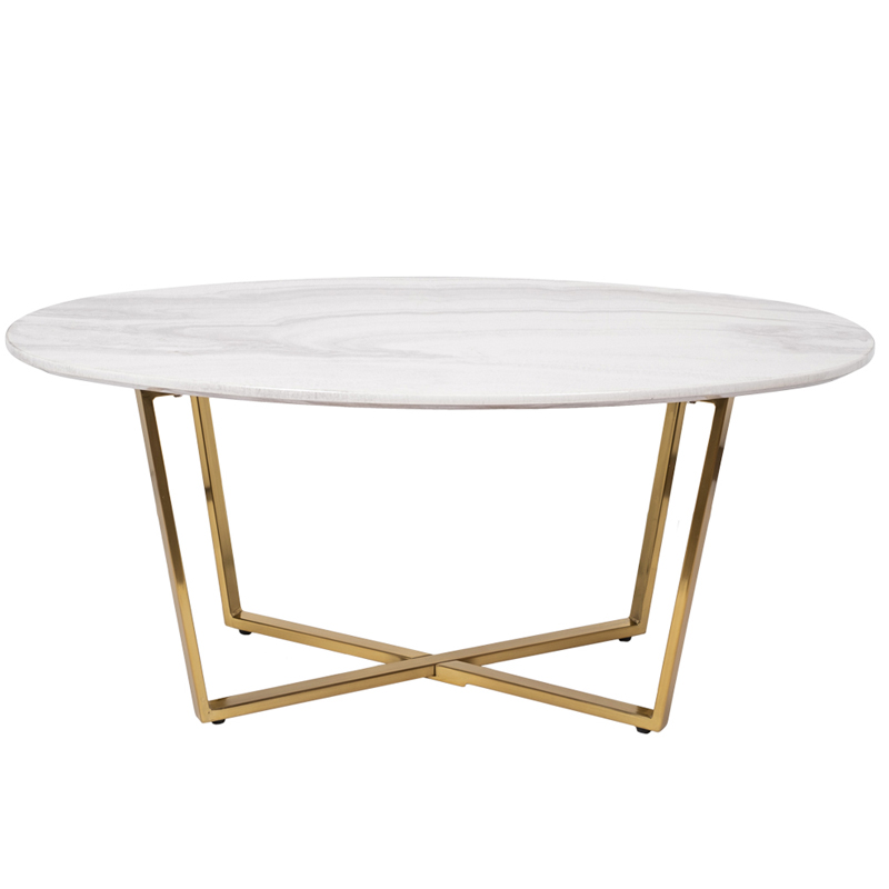 Кофейный стол Marsali Coffee Table Золотой Белый Кофейный стол Marsali Coffee Table Золотой Белый в Рязани | Loft Concept