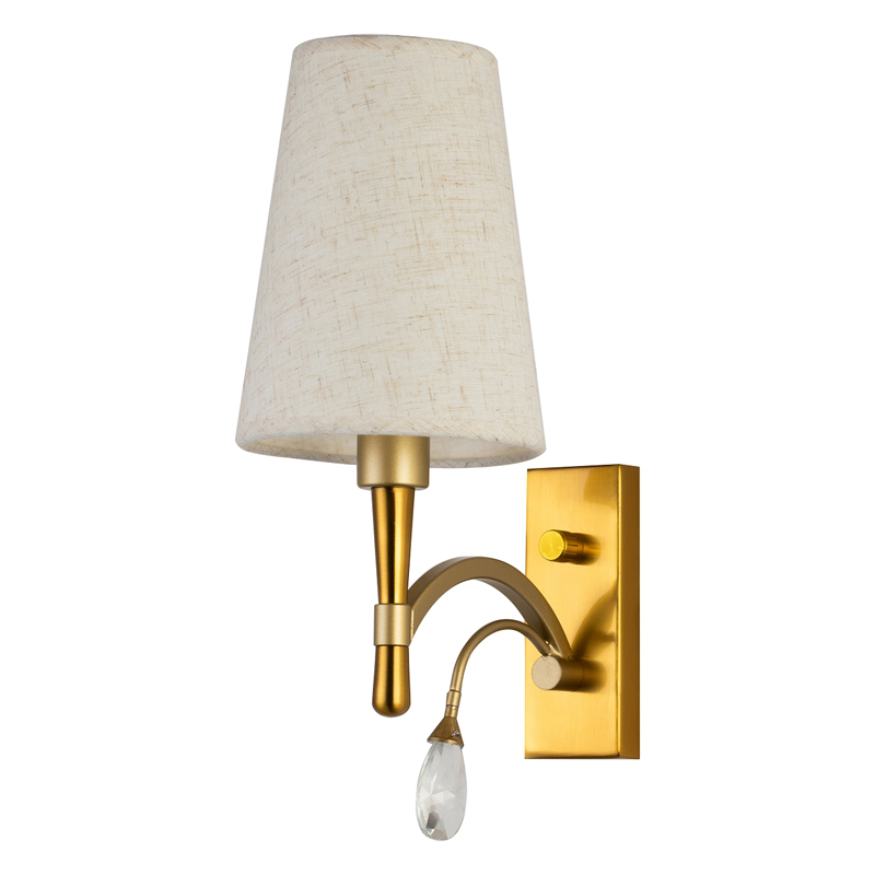 Бра Desiree Sconce Латунь матовое золото Белый Прозрачный Бра Desiree Sconce Латунь матовое золото Белый Прозрачный в Рязани | Loft Concept