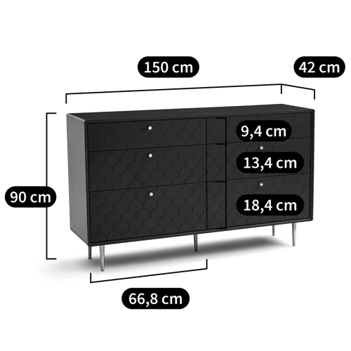 Комод с 6 выдвижными ящиками Scale Ornament Blue Chest of Drawers Комод с 6 выдвижными ящиками Scale Ornament Blue Chest of Drawers в Рязани