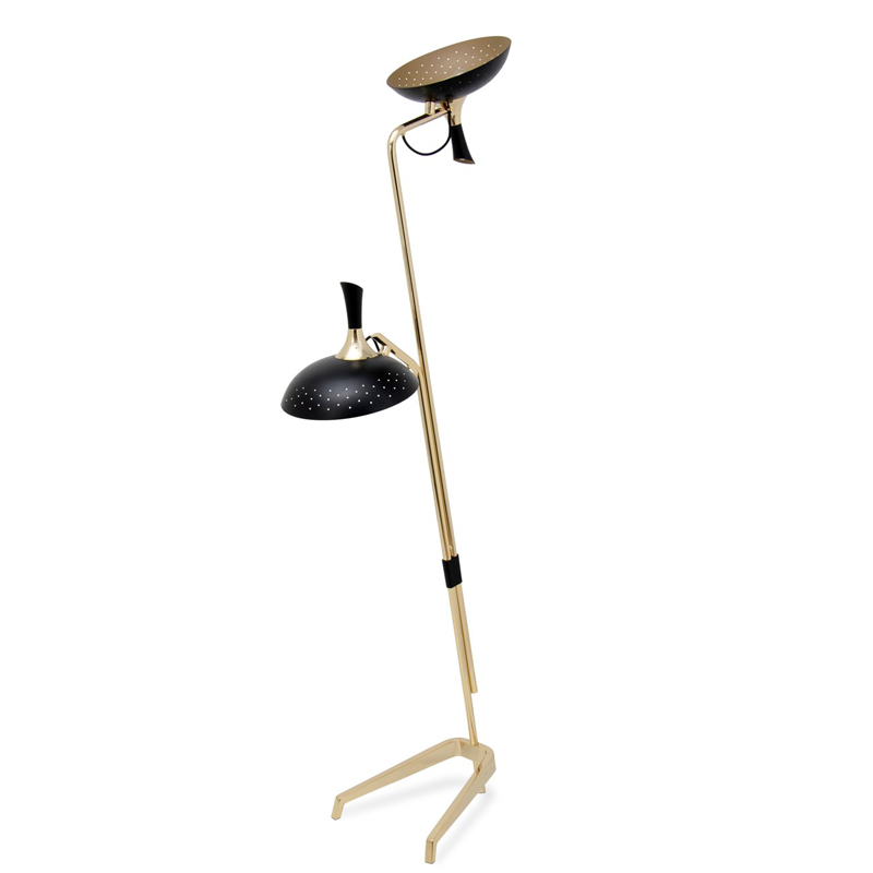 Торшер ABBEY Floor lamp Черный Глянцевое золото Торшер ABBEY Floor lamp Черный Глянцевое золото в Рязани | Loft Concept