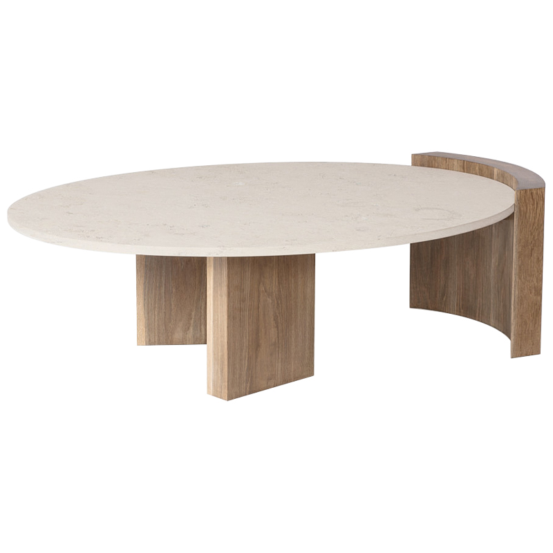 Кофейный стол Jia Coffee Table Бежевый Коричневый Кофейный стол Jia Coffee Table Бежевый Коричневый в Рязани | Loft Concept