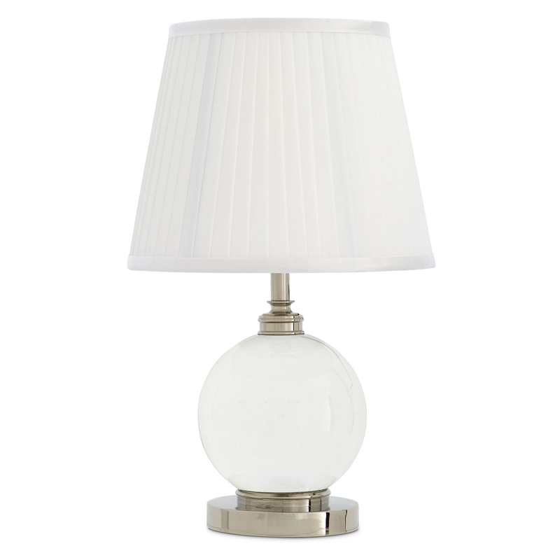 Настольная лампа Eichholtz Table Lamp Octavia Прозрачный Белый Никель Настольная лампа Eichholtz Table Lamp Octavia Прозрачный Белый Никель в Рязани | Loft Concept