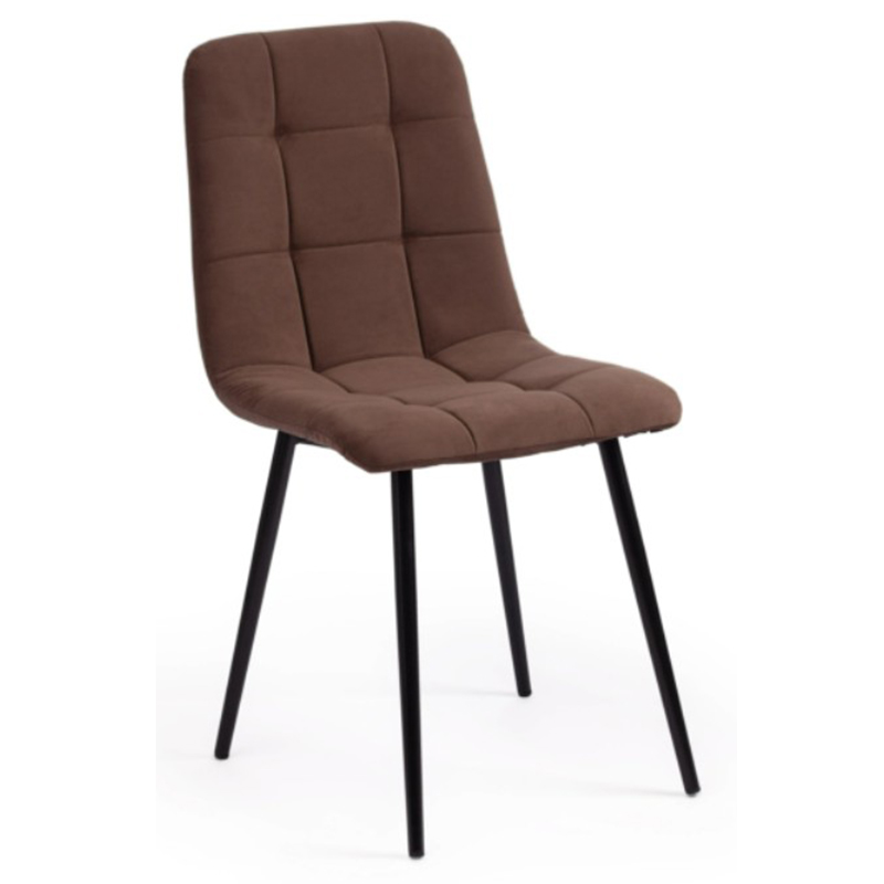 Стул Nancy Velour Brown Chair Коричневый Черный Стул Nancy Velour Brown Chair Коричневый Черный в Рязани | Loft Concept