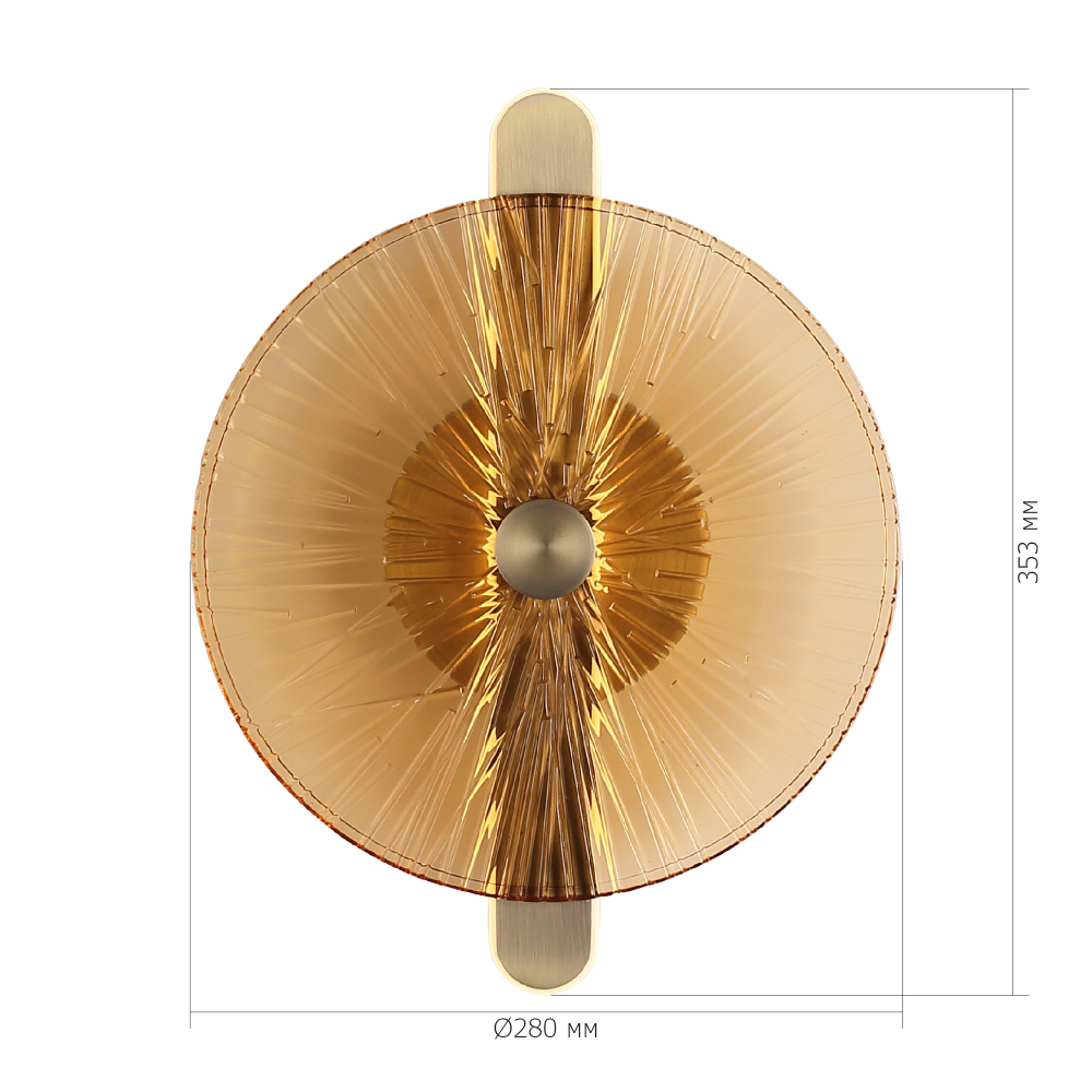 Бра с круглым стеклянным плафоном Gingham в Рязани