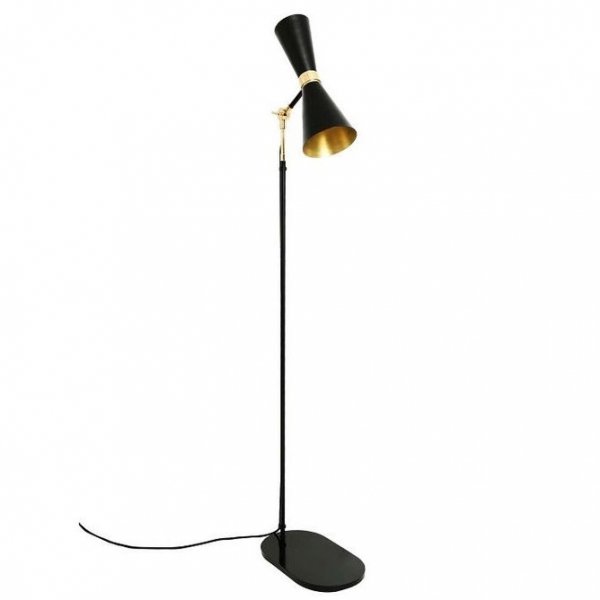 Торшер Delightfull Cairo Floor Lamp Глянцевое золото Черный в Рязани | Loft Concept 
