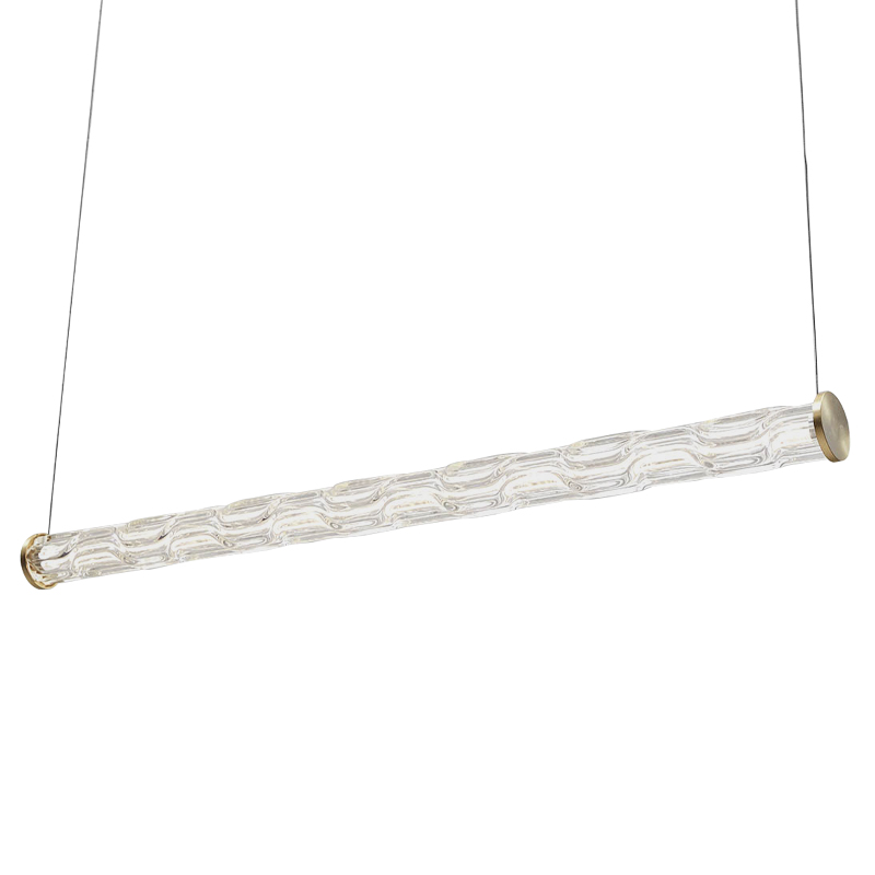 Линейный подвесной светильник Storey Glass Hanging Lamp Золотой Прозрачное Стекло Линейный подвесной светильник Storey Glass Hanging Lamp Золотой Прозрачное Стекло в Рязани | Loft Concept