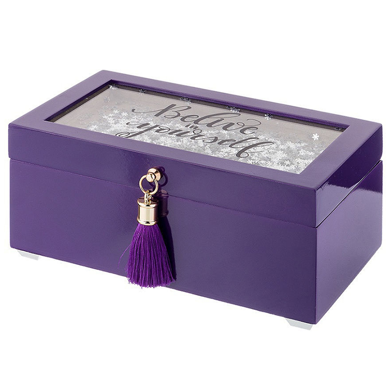Шкатулка Snowflakes Lilac Box Фиолетовый Шкатулка Snowflakes Lilac Box Фиолетовый в Рязани | Loft Concept