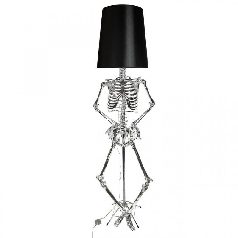 Торшер Skeleton 190 см Серебряный Черный Торшер Skeleton 190 см Серебряный Черный в Рязани | Loft Concept
