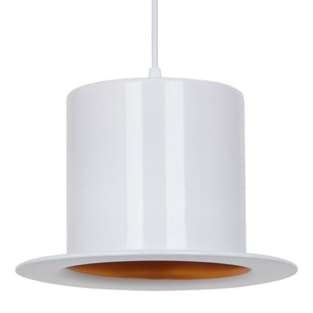 Подвесной светильник Pendant Lamp Banker Bowler Hat White I Белый Подвесной светильник Pendant Lamp Banker Bowler Hat White I Белый в Рязани | Loft Concept