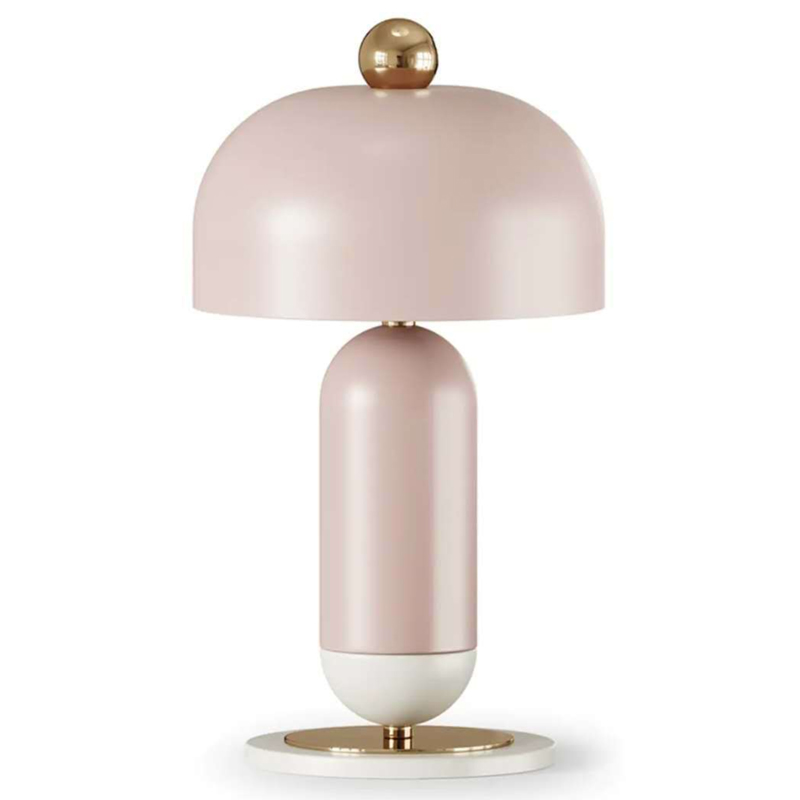 Meet Table lamp pink Розовый пастельный Латунь Meet Table lamp pink Розовый пастельный Латунь в Рязани | Loft Concept