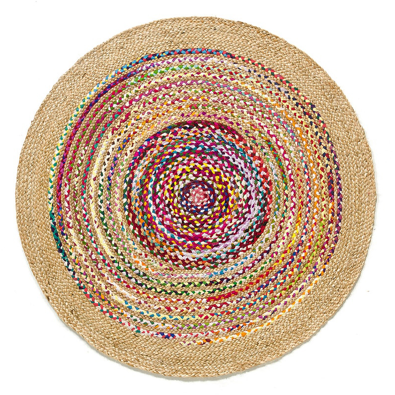 Ковер Round Multicolored Carpet джут и хлопок Мульти Ковер Round Multicolored Carpet джут и хлопок Мульти в Рязани | Loft Concept