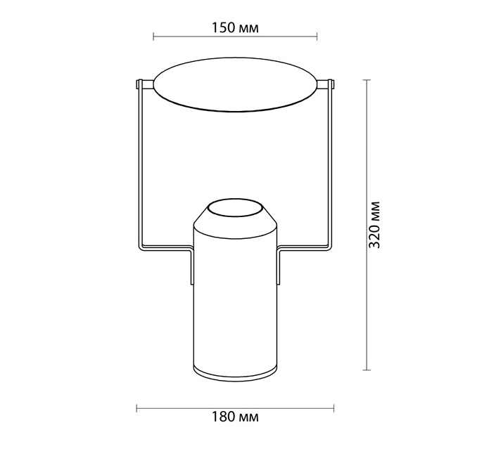Настольная лампа Black Cylinder Table Lamp Настольная лампа Black Cylinder Table Lamp в Рязани
