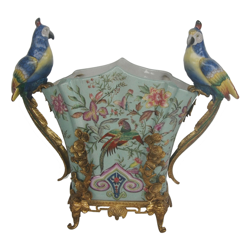 Ваза Parrots Guards Floral Vase Бронза Мульти Ваза Parrots Guards Floral Vase Бронза Мульти в Рязани | Loft Concept