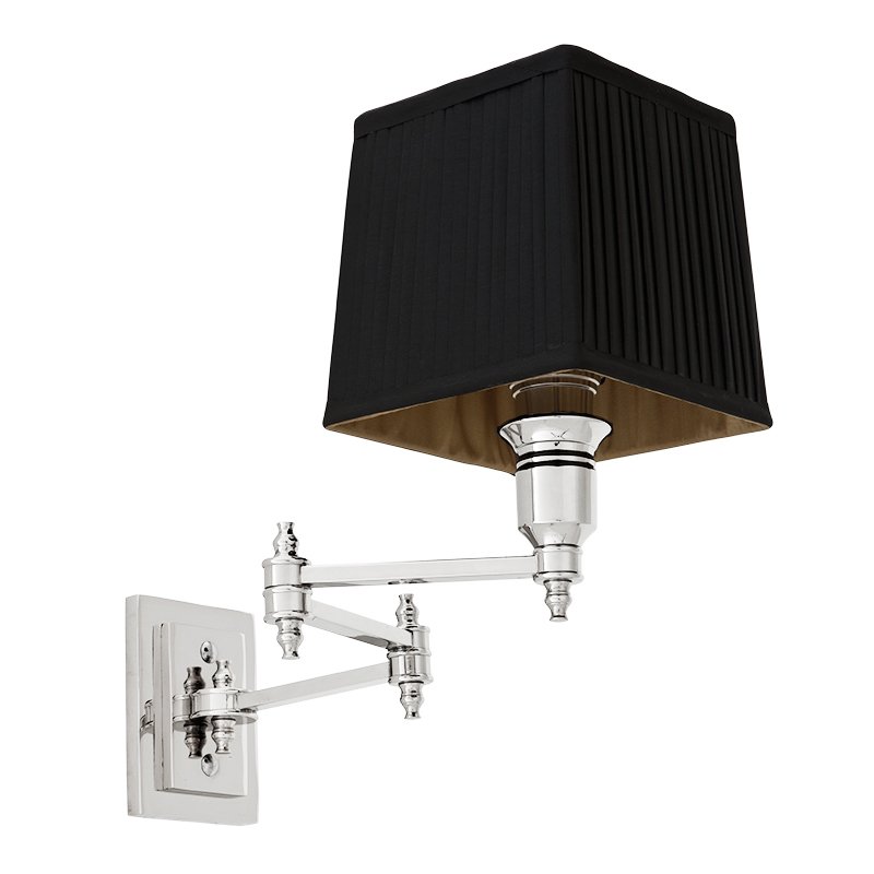 Бра Wall Lamp Lexington Swing Nickel+Black Никель Черный Бра Wall Lamp Lexington Swing Nickel+Black Никель Черный в Рязани | Loft Concept