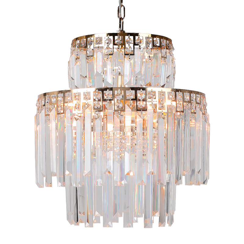 Люстра Mireil Chandelier 40 Глянцевое золото Прозрачный Люстра Mireil Chandelier 40 Глянцевое золото Прозрачный в Рязани | Loft Concept