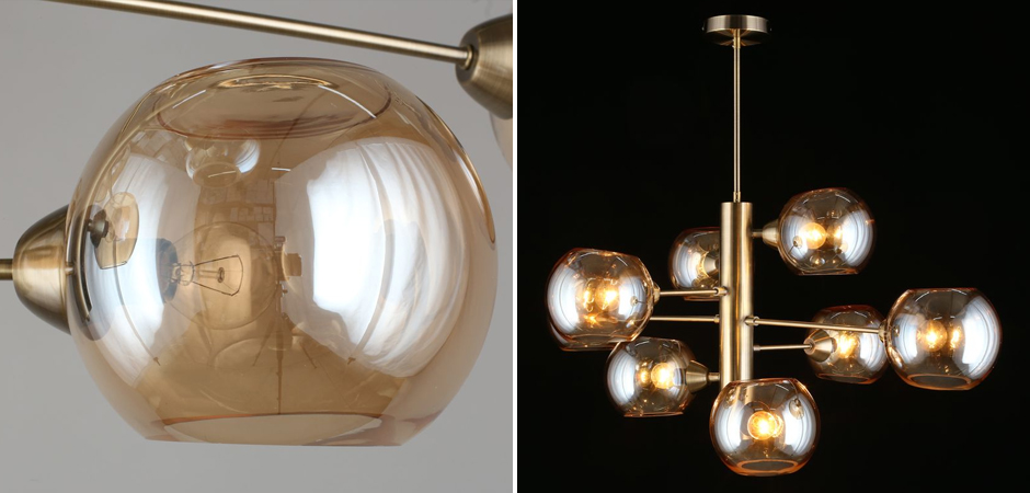 Люстра Staggered Glass Латунь Люстра Staggered Glass Латунь - Loft-Concept в Рязани