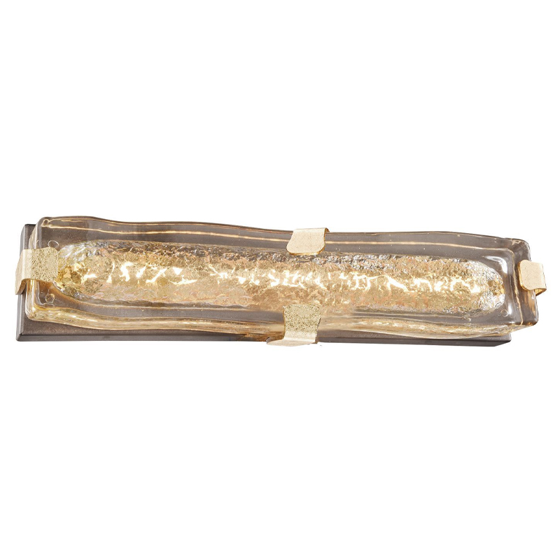 Бра с плафоном из выдувного муранского стекла Lumpio Gold Золотой Коричневый Бра с плафоном из выдувного муранского стекла Lumpio Gold Золотой Коричневый в Рязани | Loft Concept