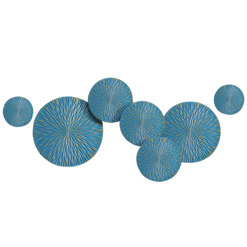 Арт-объект на стену Blue Discs Голубой Арт-объект на стену Blue Discs Голубой в Рязани | Loft Concept